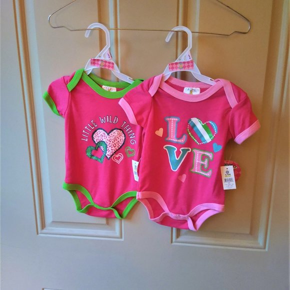 Funny Bunny Other - Onsie type Baby sz 3-6 m set Wild Thing Love Girl jumpsuit NWT CUTE